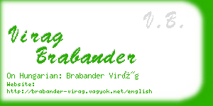 virag brabander business card